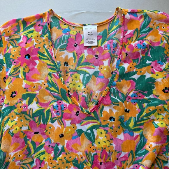 Anne Cole Floral/Tropical Swimsuit Coverup Size XS - Picture 6 of 8